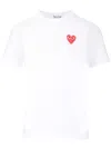 Comme Des Garçons Play T-shirt Bianca Con Cuore Rosso In White