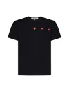 Comme Des Garçons Play Omme Des Garcons Play 3 Heart T-shirt In Black