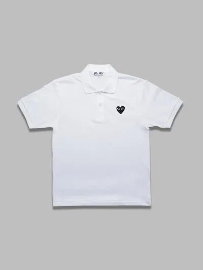 Comme Des Garçons Play T-shirt Black Emblem Woven In White