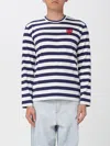 Comme Des Garçons Play Emblem Striped T-shirt With Rhinestones