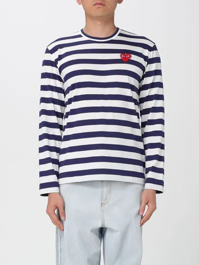 COMME DES GARÇONS PLAY T-SHIRT COMME DES GARCONS PLAY MEN COLOR BLUE,H07140009