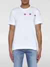 Comme Des Garçons Play Comme Des Garcons Play Mens Multi Red Heart T-shirt In Weiss