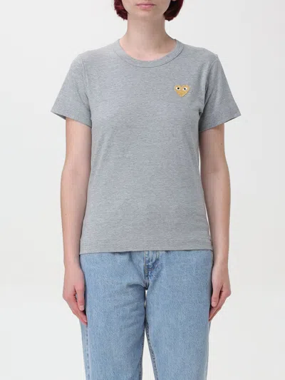 Comme Des Garçons Play T-shirt Comme Des Garcons Play Woman Color Grey In Grey