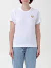 Comme Des Garçons Play Logo Short-sleeved T-shirt In White