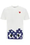 Comme Des Garçons Play T-shirt In Cotone Bianco Con Cuore Rosso Unisex In White