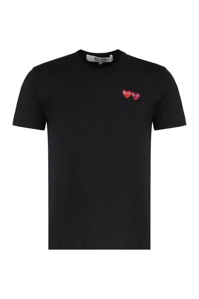 COMME DES GARÇONS PLAY T-SHIRT IN COTTON WITH LOGO