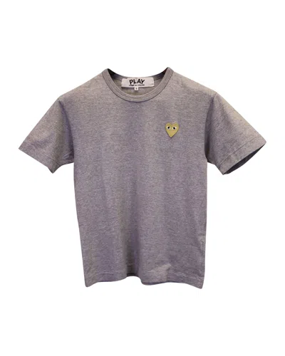 Comme Des Garçons Play T-shirt In Grey Cotton