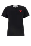 Comme Des Garçons Play Comme Des Garcons Play Cotton T-shirt With Heart Patch In Black