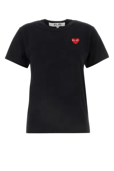 Comme Des Garçons Play Comme Des Garcons Play Cotton T-shirt With Heart Patch In Black