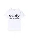 Shop Comme Des Garçons Play T-shirt M/c Logo In White