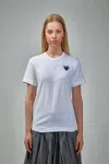 Comme Des Garçons Play T-shirt Metalstone Metalstone Heart In White