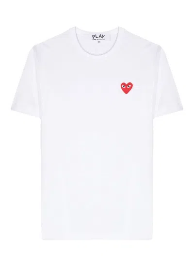 Comme Des Garçons Play Heart Patch T-shirt With Seven In Black