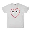 Comme Des Garçons Play Comme Des Garcons Play T-shirt Red Printing Short Sleeve Gray