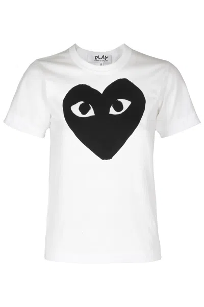 Comme Des Garçons Play T Shirt In White