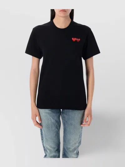 Comme Des Garçons Play T-shirt With Double Heart Embroidery