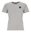 Comme Des Garçons Play Comme Des Garcons Play Grey And Black Small Heart Patch T-shirt In Grey
