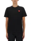 COMME DES GARÇONS PLAY COMME DES GARÇONS PLAY T-SHIRT WITH LOGO PATCH