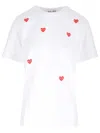 COMME DES GARÇONS PLAY T-SHIRT WITH MINI RED HEARTS
