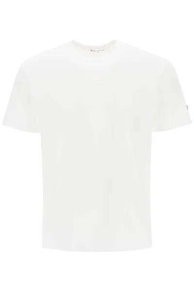 Comme Des Garçons Play T-shirt With Pixel Patch In White