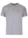 Comme Des Garçons Play T-shirt With Logo In Grey