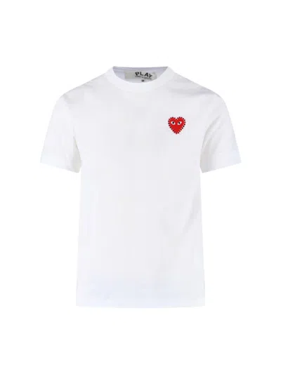 Comme Des Garçons Play T-shirt With Rhinestone Logo