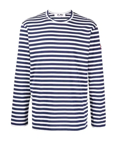 COMME DES GARÇONS PLAY T-SHIRT WITH ROUND NECK AND LONG SLEEVES