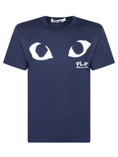 Comme Des Garçons Play T-shirts In Blue