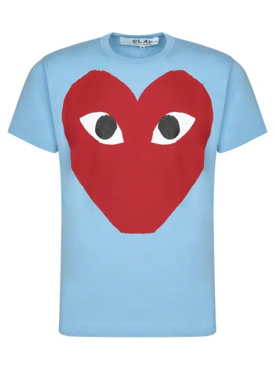 Comme Des Garçons Play T-shirts In Blue