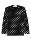 Comme Des Garçons Play Black Polka Dot Heart Patch T-shirt