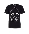 Comme Des Garçons Play Graphic Print Crewneck Short Sleeves T-shirt In Black