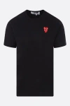 Comme Des Garçons Play Heart Embroidery T-shirt In Black