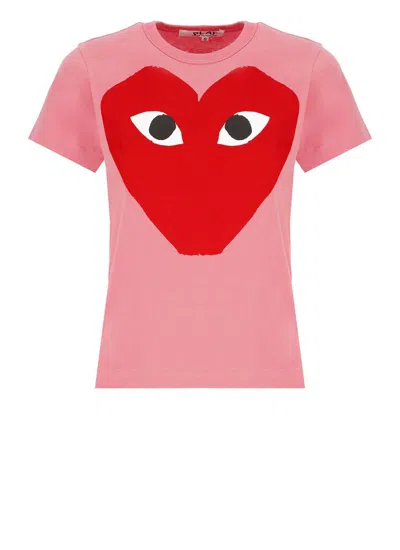 COMME DES GARÇONS PLAY COMME DES GARCONS PLAY T-SHIRTS AND POLOS PINK