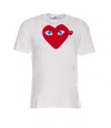 Comme Des Garçons Play Crew Neck Graphic Print Short Sleeves T-shirt In White