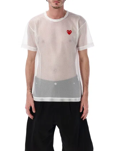 Comme Des Garçons Play Comme Des Garcons Play T Shirts And Polos White