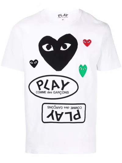 Comme Des Garçons Play Comme Des Garcons Play T-shirts And Polos In White