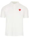 Comme Des Garçons Play Short-sleeved Polo Shirt In White