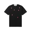 Comme Des Garçons Play Scattered Hearts Cotton T-shirt In Black