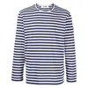 Comme Des Garçons Play X The Artist Invader Pixelated-appliqué Striped T-shirt In Multicolor