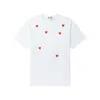 Comme Des Garçons Play Comme Des Garcons Play "round Neck T Shirt With Heart Pattern In White