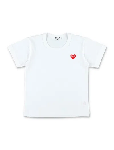Comme Des Garçons Play Kid - Little Heart T-shirt In White