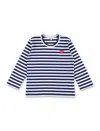 Comme Des Garçons Play Tee L/s Stripes In Multi