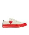Comme Des Garçons Play X Converse 'chuck 70' Low Top Sneakers In Red