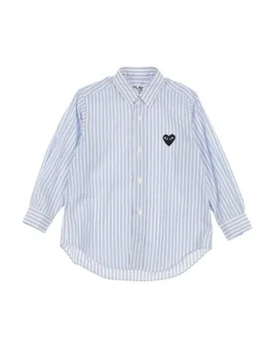 Comme Des Garçons Play Babies'  Toddler Boy Shirt Azure Size 6 Cotton In Blue