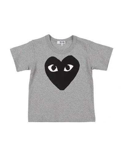 Comme Des Garçons Play Babies'  Toddler Boy T-shirt Grey Size 4 Cotton In Gray