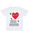 Comme Des Garçons Play Heart-print Cotton T-shirt In White