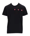 Comme Des Garçons Play Omme Des Garcons Play 3 Heart T-shirt In Black