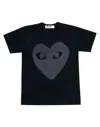 Comme Des Garçons Play Comme Des Garcons Play Heart Shape Printing Short Sleeve Tee 'black' In Black