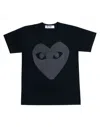 Comme Des Garçons Play Comme Des Garcons Play Heart Shape Printing Short Sleeve Tee 'black' In Black