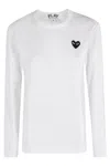 Comme Des Garçons Play Tshirt Black Emblem In Gray