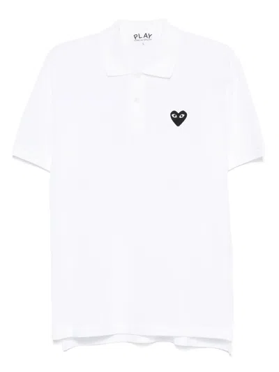 Comme Des Garçons Play Tshirt Black Emblem Knit In Animal Print